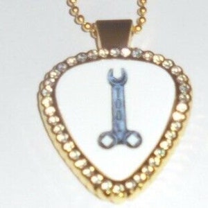 TOOL Concert Rhinestone Guitar Pick Chain Pendant Song I We You The Band Music Opiate Undertow Enima Days Pot