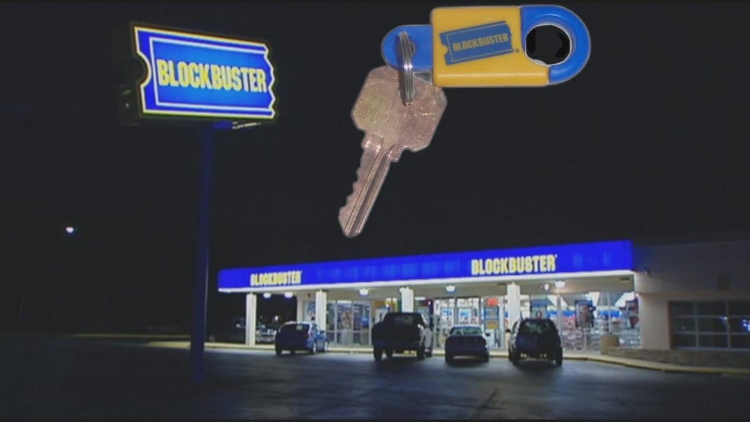 Key Master Blockbuster Estate Vintage Blockbuster Video Store Manager Door Master Keytag ...