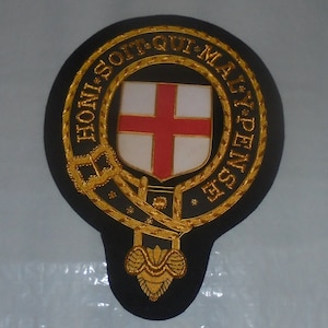 Medieval UK Britain Empire BEF Knight Most Noble Order of the Garter Star Patch Award Medal Royal Chivalry Lord Officer Army Military Bef KG