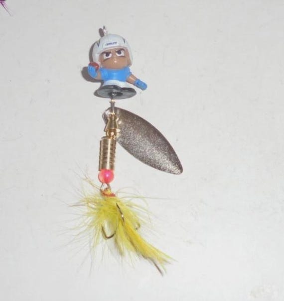 chargers fishing lure Vintage Hand Made Novelty San Diego Chargers Helmet Good Luck Fishing  Football Lure Spinner Gag Joke Game Lake River Stream Fisherman Gift