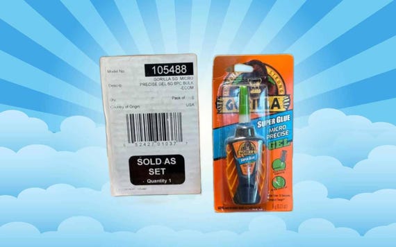 Gorilla Super Glue Gel Craft Hobby Model Toy Part Fix it Statue Figurine Industrial 6 Pack Case