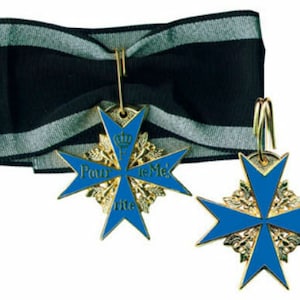 German Prussian Army Blue Max Maltese Cross Pour Le Merite Officer Knight Battle Uniform Cosplay Uniform War King Medal Badge Fighter Plane