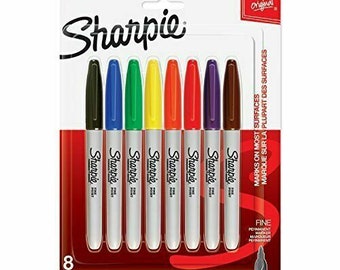 Sharpie Fine Markers Fine Rainbow Color Arts Craft Project Art Drawing  Design Coloring Book Pallet RGBIV Paint Ink Journal Notebook Sketch 