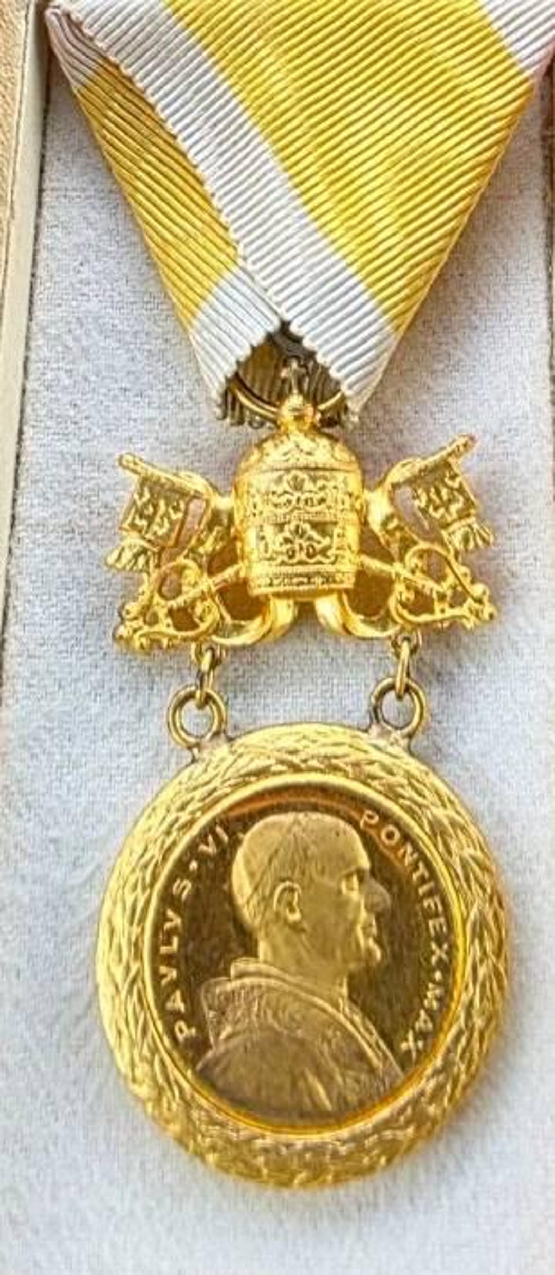 Rare Antique Official Vatican Pope Gold Papal Swiss Guards Merit ...