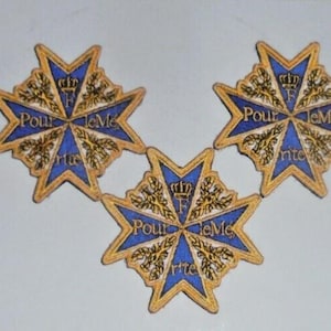 German Prussian Army Blue Max Maltese Cross Pour Le Merite Officer Knight Battle Uniform  Patch Cosplay Uniform War King Merit Honor