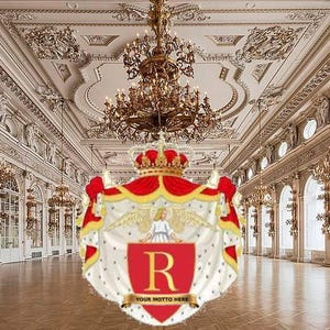 Custom Made Design Bespoke Deluxe Royal German Prussian Family Coat Arms Crest Seal Jacket Robe Vest Monogram Cypher Letter Name Patch