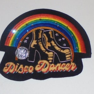 Disco Dance Floor Concert Music Night Fever Party Rainbow Band Glitter Patch EDM Bee Gees Fever Soul Train 420 Rave Carter Vinnie Studio 54