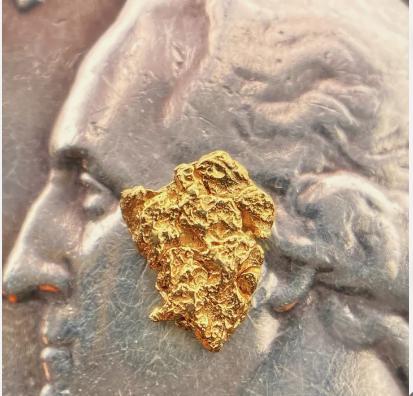 Original Gold Miner Stock Certificate With Real Gold Nugget Sample ...