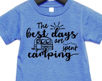 Custom Party Shop Kids Happy Camper Outdoors T-Shirt