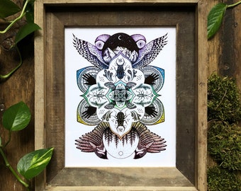 Impresión artística de altar de la naturaleza (8x10)