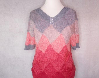 Strickpullover Entrelac