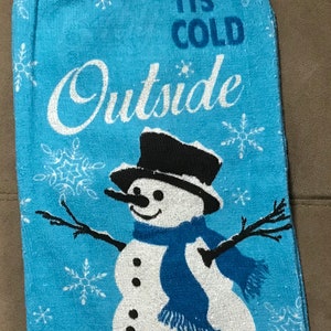 Snowman Double Hanging Towel