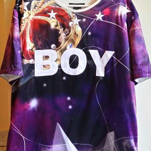 ULTRARARE Cosmic Galaxy Boy Crown King Jersey Shirt Embroidery Star Purple pink BoyzNY London Seapunk nastygal cyberpunk unif space cyber