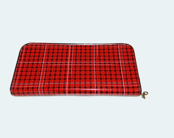 60's plaid pencil case
