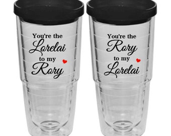 Gilmore Girls tumbler set, 24oz, tervis style, travel mug, cup