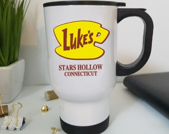Gilmore Girls travel mug, Lukes diner, stainless steel, tumbler, dishwasher safe