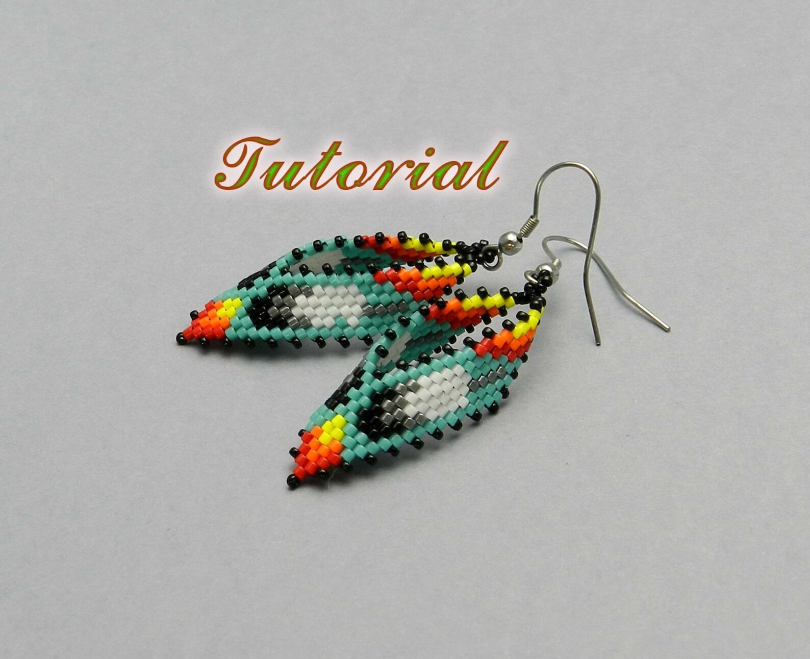 PDF Beaded Earrings Tutorial Russian Leaf American Indian Etsy