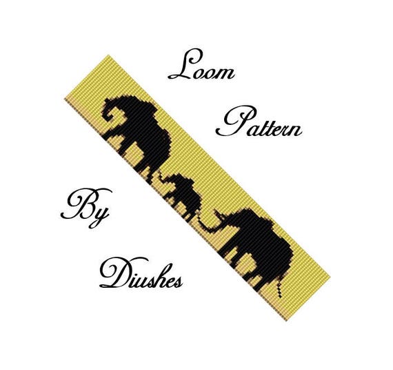 Elephants Loom Pattern Beading Patterns Seedbead Pattern Etsy