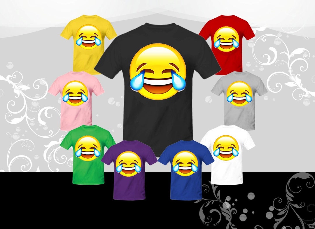 Crying Laughing Emoji T-shirt (U+1F602), Emoji Tee - Etsy