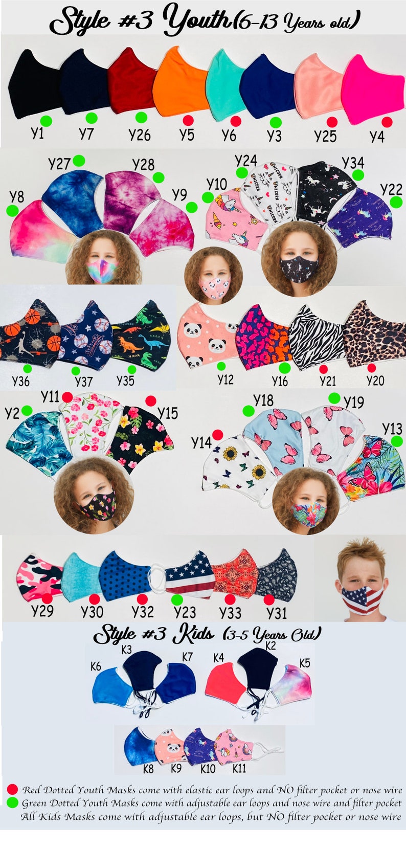 3 Layers Mask 100 Cotton Next Day Shipping. Reusable Mask Etsy