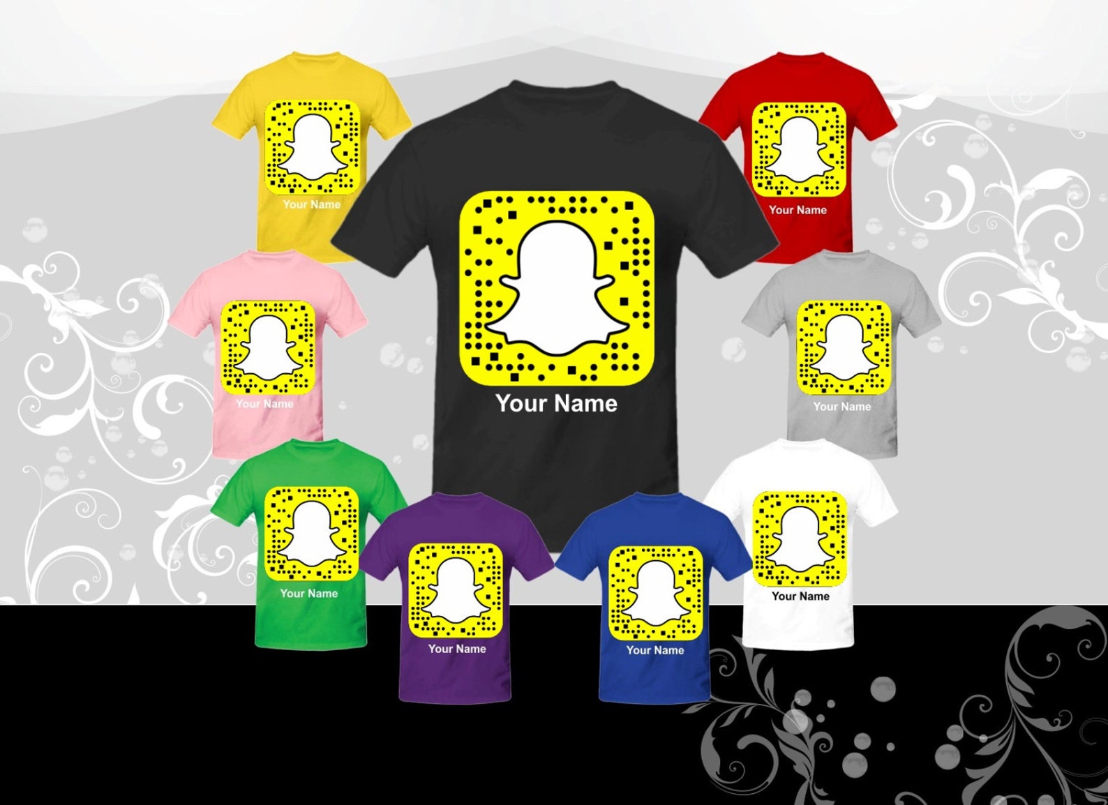 Get Your snapchat QR Code on a Tshirt, and Your Friends Can Snap Your Shirt to Add You Etsy