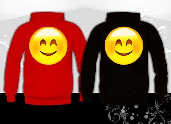 Smiling Face With Smiling Eyes Emoji Hoodie U1f60a Etsy