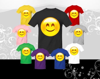 Smiling Face With Smiling Eyes Emoji T-shirt (U+1F60A)