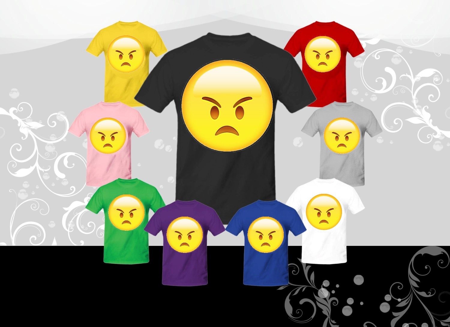 Angry Face Emoji T-shirt U1F620 - Etsy Ireland