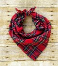 Christmas dog Bandana Red buffalo plaid handmade gift personalized Pet neckwear scarves #cat Christmas handkerchief, #dogs