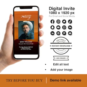 Beerdigung elektronisch lädt Bauer bei Sonnenuntergang ein bearbeitbarer digitaler E-Mail-Text-Download