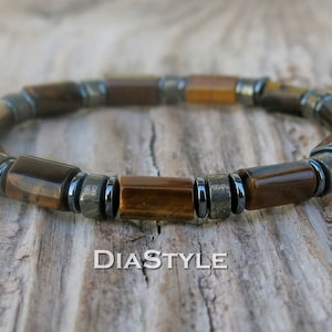 Mens Tiger Eye Bracelet, Men&#39;s Beaded Bracelet, Meditation Bracelet, Mala Yoga Bracelet, Energy Bracelet, Spiritual Bracelet,