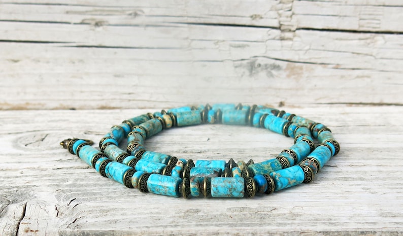 Gemstone Necklace Choker Necklace Men/'s Beaded Necklace Mens Beaded Jewelry Natural Stone Necklace Men/'s Blue Imperial Jasper Necklace
