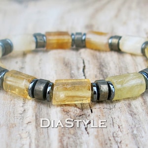 CUSTOM ORDER for Flippin, Men&#39;s Citrine Bracelet, Men&#39;s Beaded Bracelet, Meditation Bracelet, Mala Yoga Bracelet, Energy Bracelet