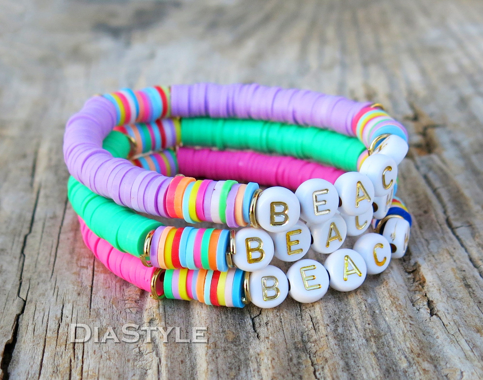 Surfer Bracelet Beach Bracelet Heishi Custom Surfer Etsy