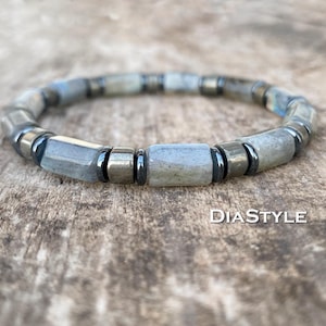 Men&#39;s Labradorite Bracelet, Men&#39;s Beaded Bracelet, Meditation Bracelet, Mala Yoga Bracelet, Energy Bracelet, Spiritual Bracelet