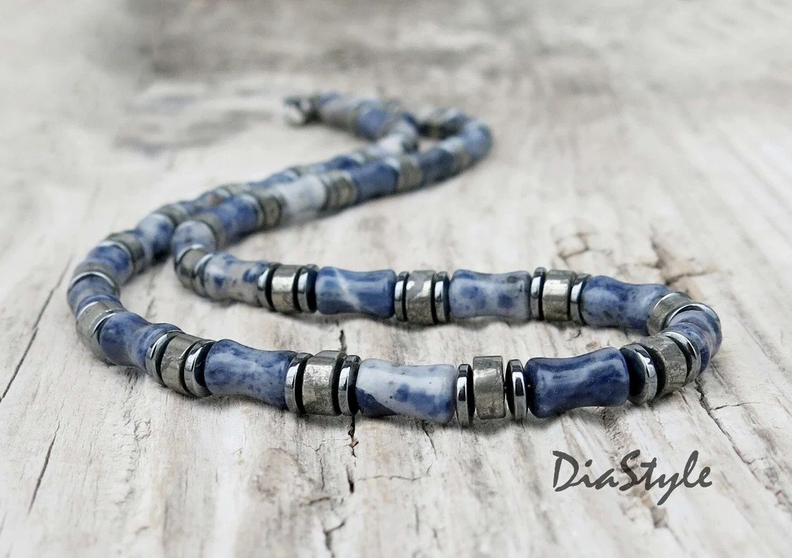 Mens necklace. Paracord necklace with beads. Mens Choker. Mjolnir neck –  KNOT-finds