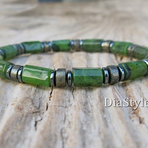 Canadese nefrietjadearmband heren, kralenarmband heren, meditatiearmband, mala-yoga-armband, energiearmband, spirituele armband