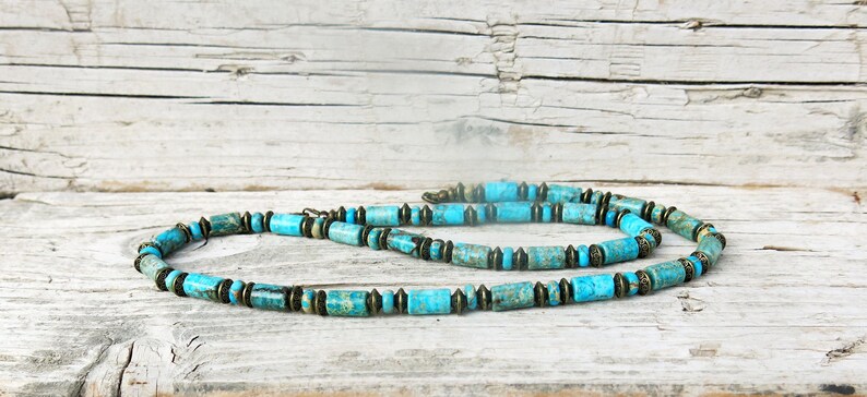 Gemstone Necklace Choker Necklace Men/'s Beaded Necklace Mens Beaded Jewelry Natural Stone Necklace Men/'s Blue Imperial Jasper Necklace