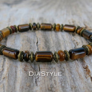 Men's Tiger Eye Bracelet, Men's Beaded Bracelet, Meditation Bracelet, Mala Yoga Bracelet, Energy Bracelet, Spiritual Bracelet