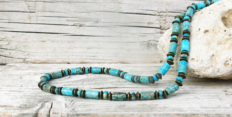 Gemstone Necklace Choker Necklace Men/'s Beaded Necklace Mens Beaded Jewelry Natural Stone Necklace Men/'s Blue Imperial Jasper Necklace