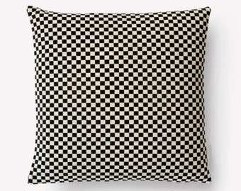 Alexander Girard Checker fabric, 1965.  Black and White pillow.