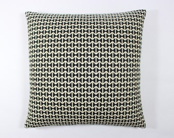 Alexander Girard Maharam pillow - Double Triangles pillow, 1952.  17" x 17" pillow with feather insert. Same fabric on both sides.