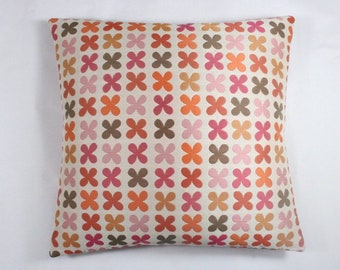 Alexander Girard - Pink Quatrefoil , 1954 Maharam Fabric - Pillow 17" x 17" feather insert included