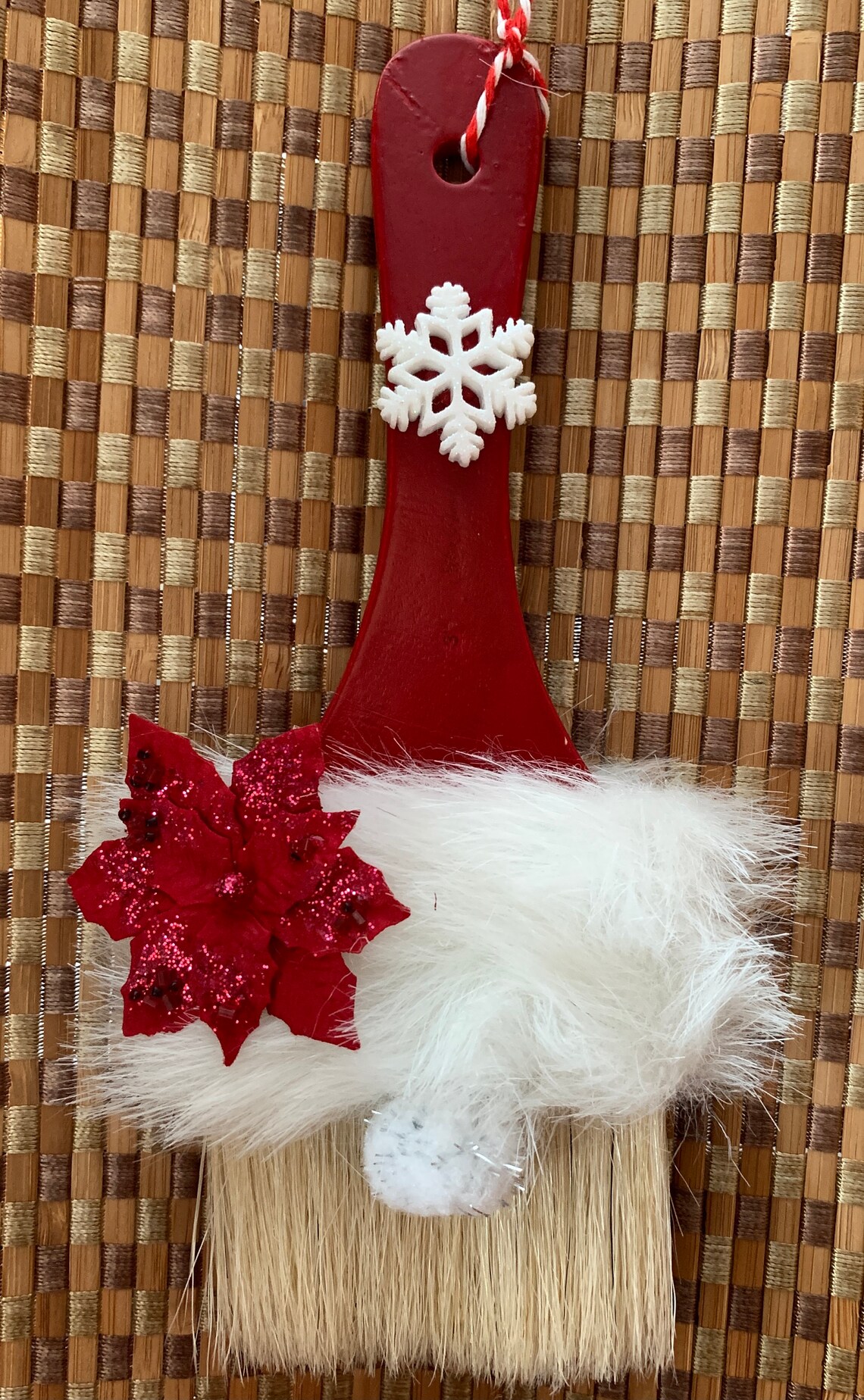 Paint Brush Gnome Santa Ornament Etsy