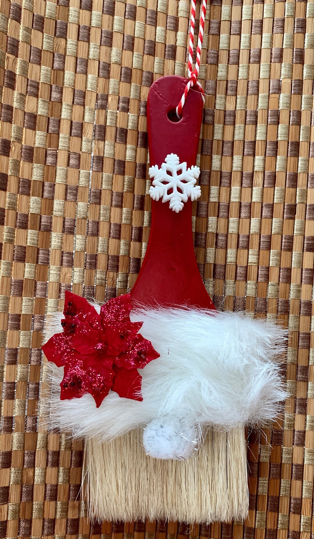 Paint Brush Gnome Santa Ornament Etsy