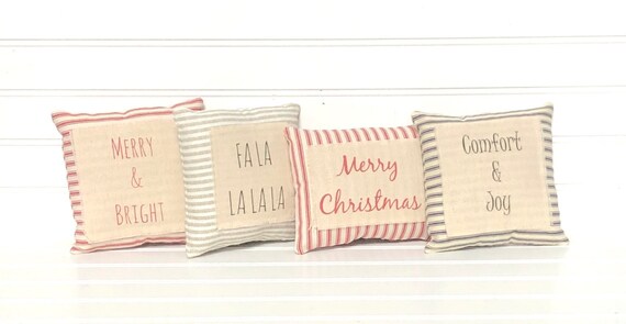 mini christmas pillows