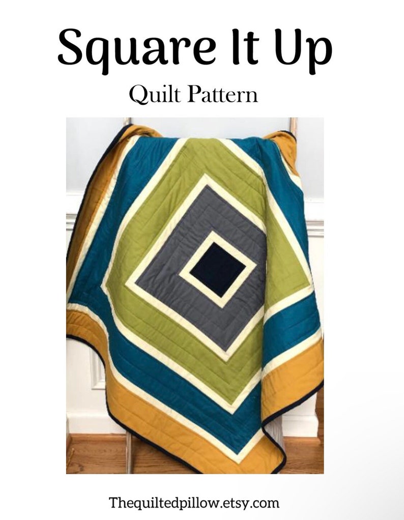 Modern baby boy quilt, Pattern only, modern nursery bedding, Modern baby blanket pattern, Woodland baby quilt, quilt tutorial image 5