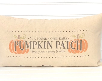 Pumpkin pillow, Fall lumbar pillow, pumpkin cushion, Fall pillow, Autumn pillow, Fall decorative pillow, Fall throw pillow