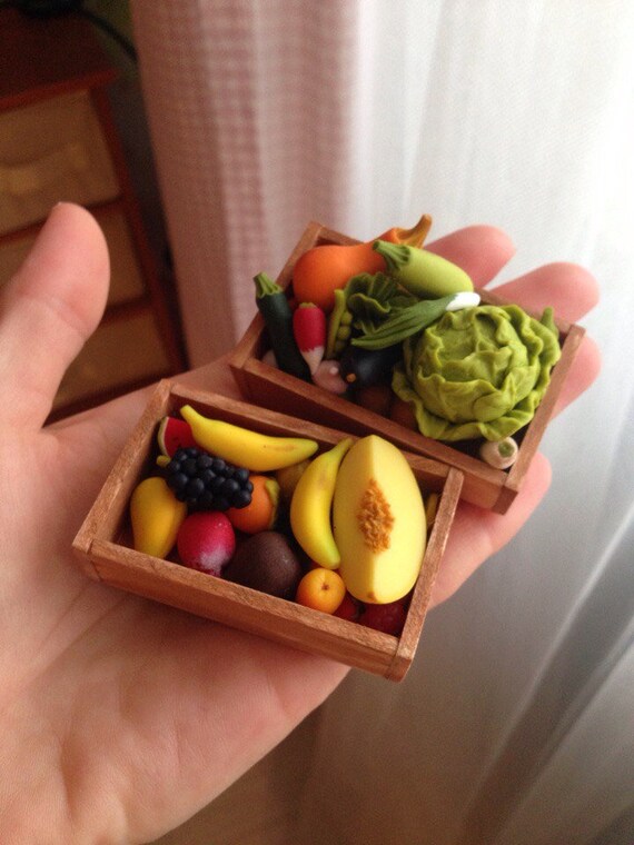 Dollhouse Miniature Georgia Produce Crate 1:12 Scale Farm Food Store Market
