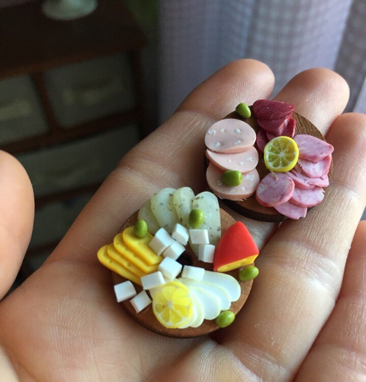 3pc SET Dollhouse miniature food Barbie house Polymer clay Etsy